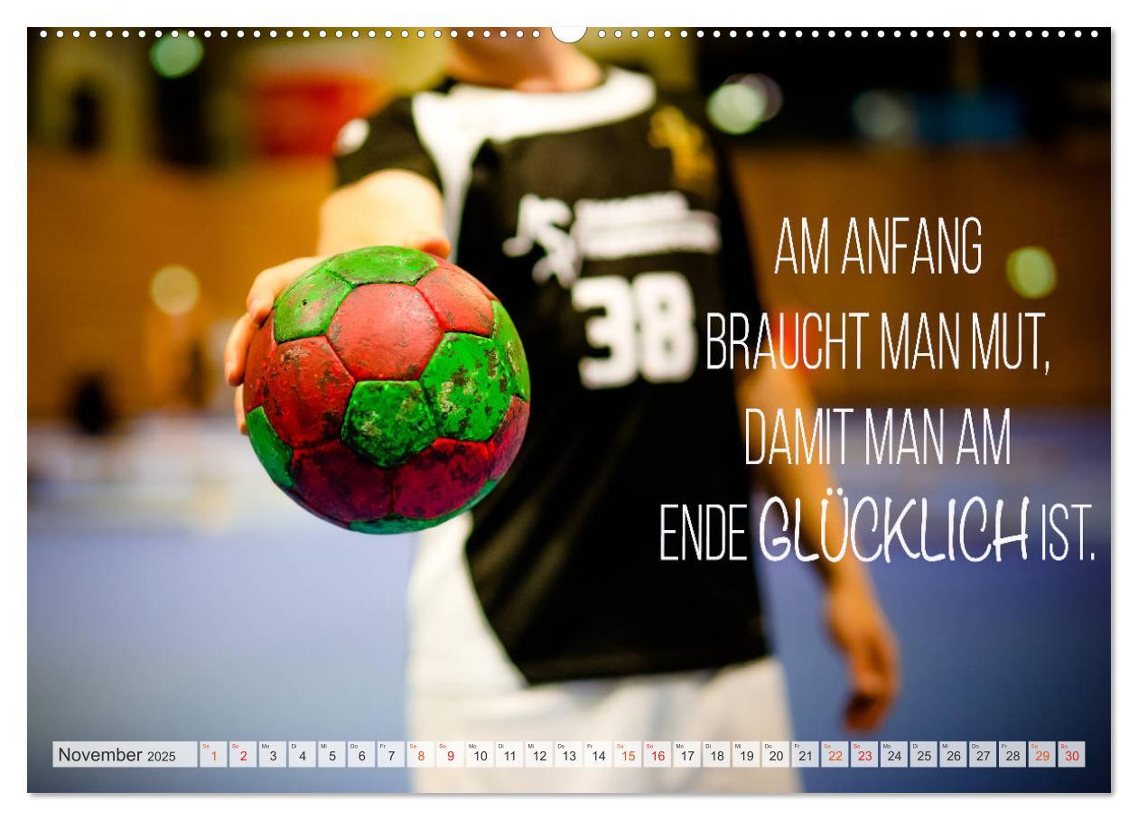 Bild: 9783435116867 | Positive Gedanken - Motivation und Handball (Wandkalender 2025 DIN...