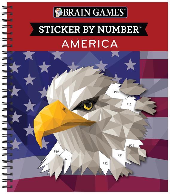 Cover: 9781640304888 | Brain Games - Sticker by Number: America (28 Images to Sticker) | Buch