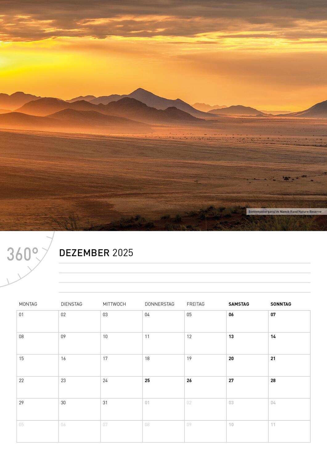 Bild: 9783968555799 | 360° Namibia Broschürenkalender 2025 | Christian Heeb | Kalender