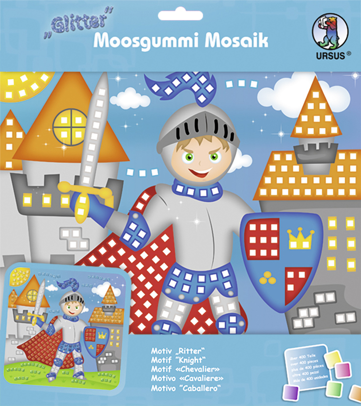 Cover: 4008525202073 | URSUS Moosgummi-Mosaik "Glitter - Ritter" | Stück | eingeschweißt