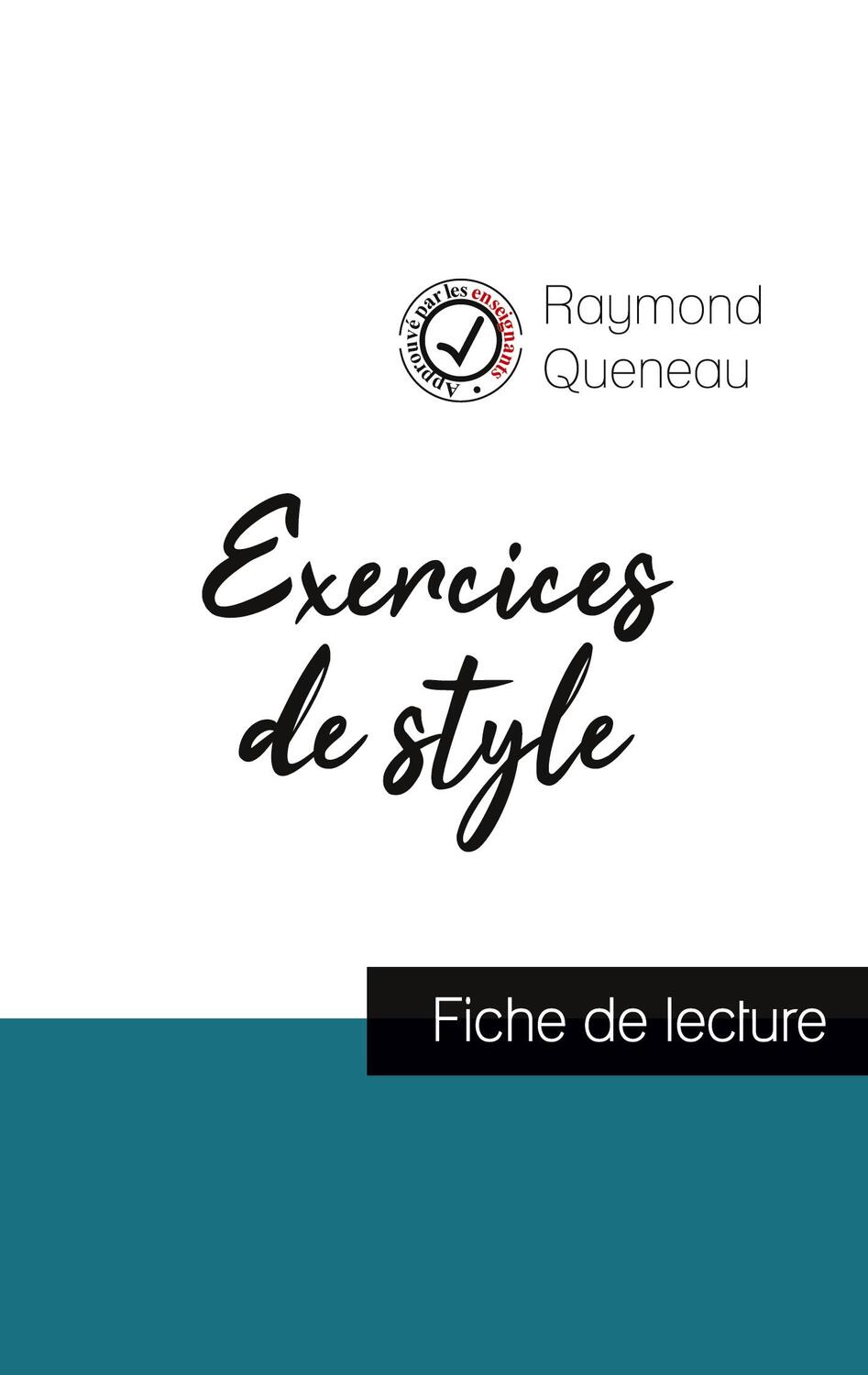 Cover: 9782759303458 | Exercices de style de Raymond Queneau (fiche de lecture et analyse...