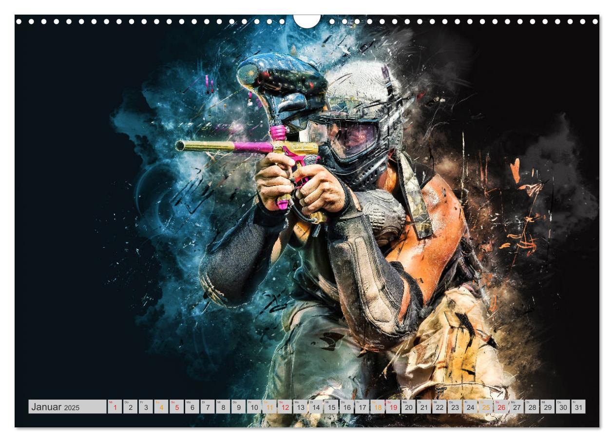 Bild: 9783435387434 | Paintball - extrem cool (Wandkalender 2025 DIN A3 quer), CALVENDO...