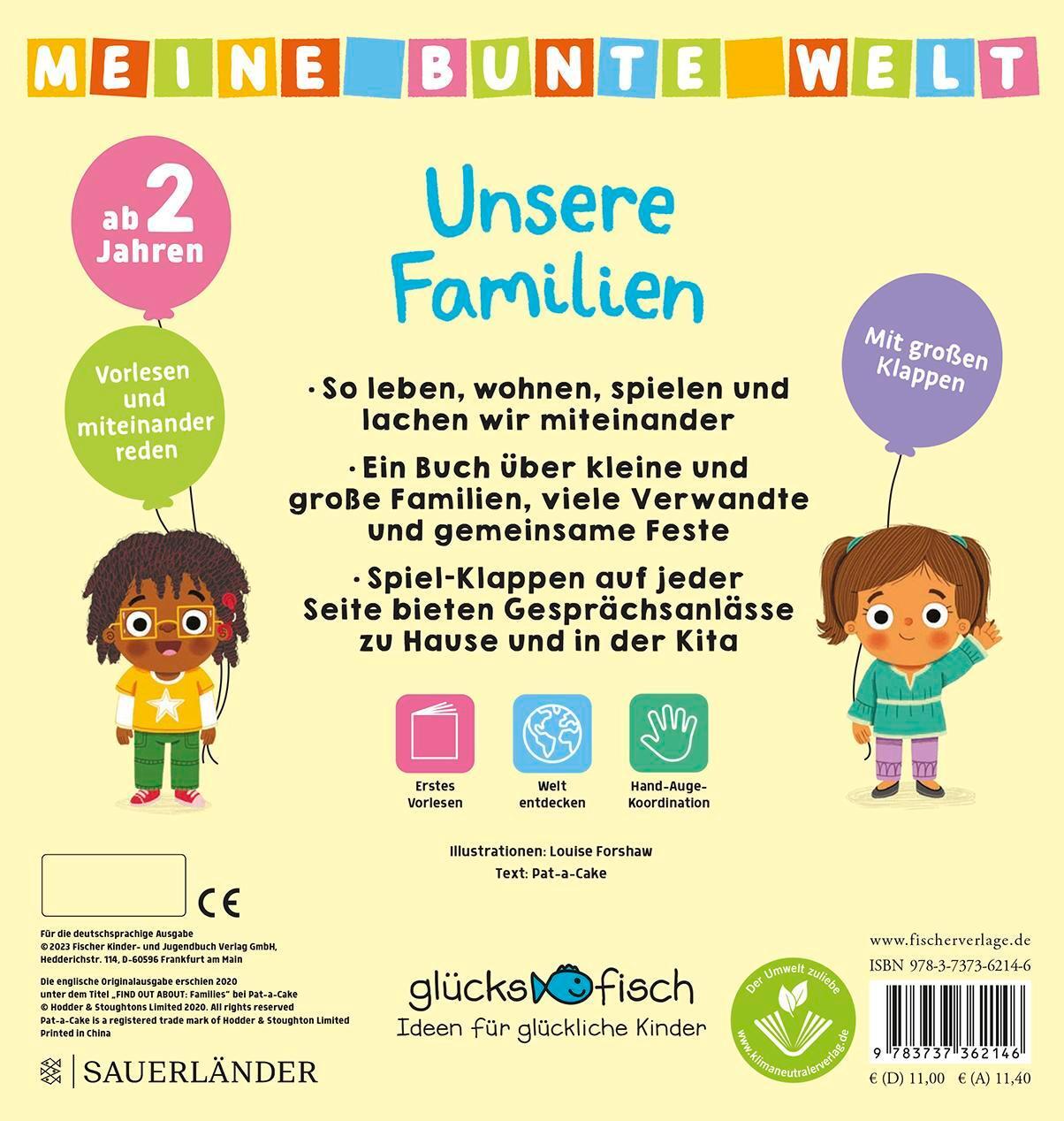 Rückseite: 9783737362146 | Glücksfisch: Meine bunte Welt: Unsere Familien | Buch | Glücksfisch