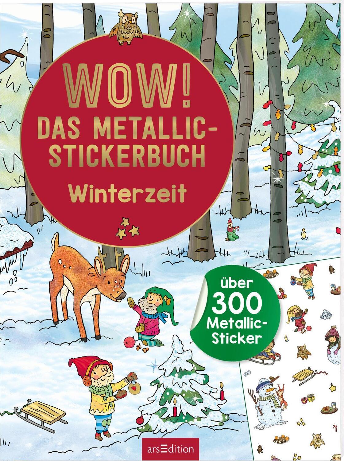 Cover: 9783845853871 | WOW! Das Metallic-Stickerbuch - Winterzeit | Über 300 Metallic-Sticker