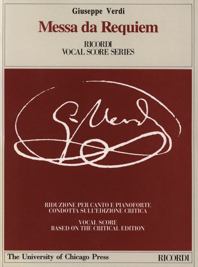 Cover: 9790041341644 | Messa da Requiem | Giuseppe Verdi | Ricordi Vocal Score Series | 1996