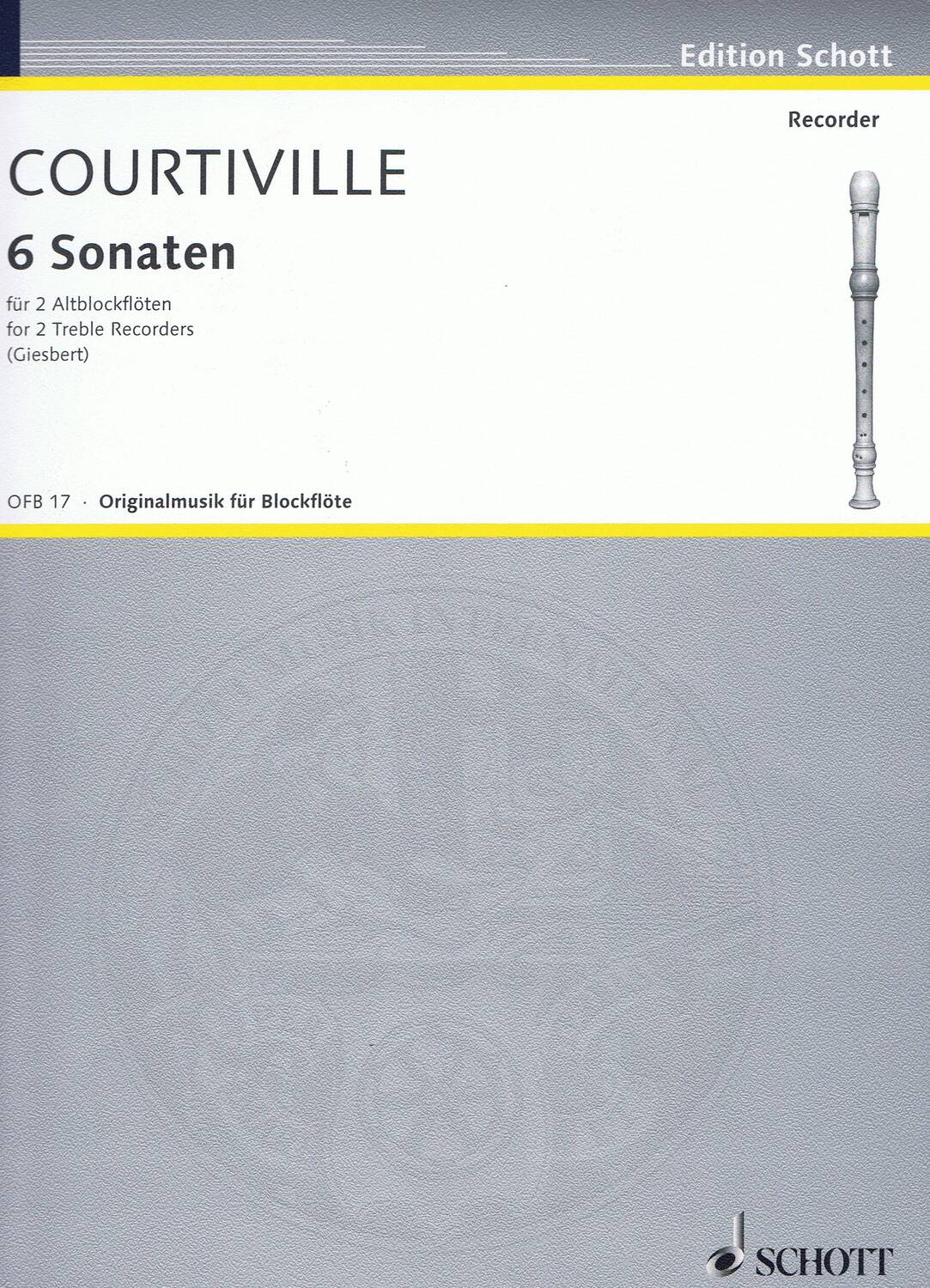 Cover: 9790001098960 | Sonaten(6) | Raphael Courteville | Buch | Schott Music