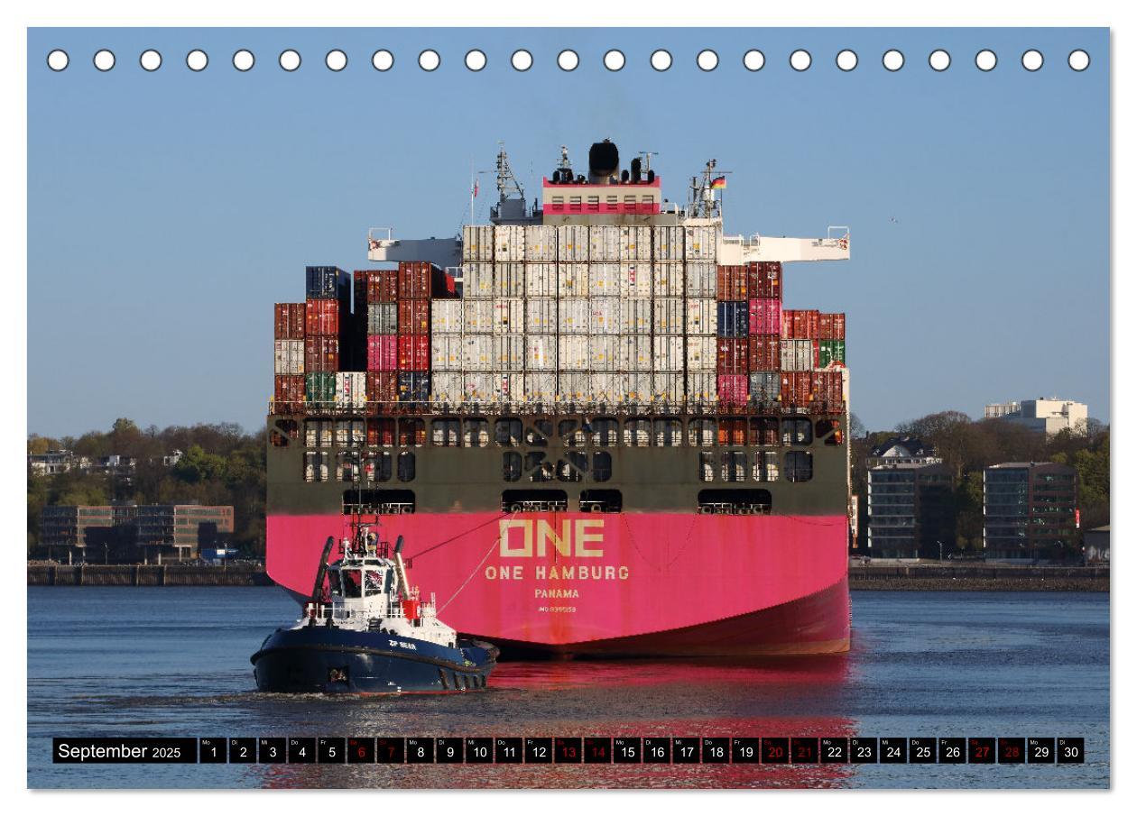 Bild: 9783383987755 | Shipspotting Hamburg (Tischkalender 2025 DIN A5 quer), CALVENDO...