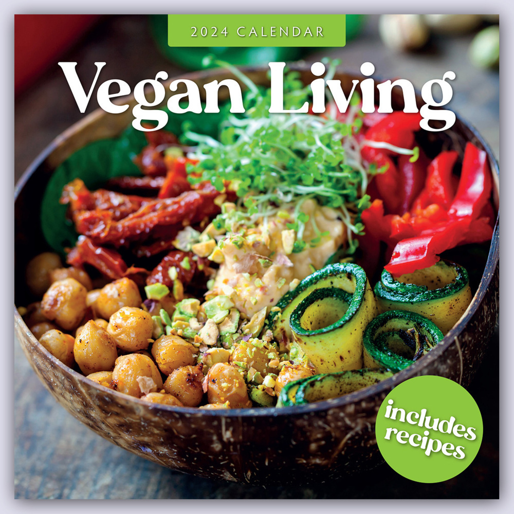 Cover: 9781804422595 | Vegan Living - Vegan Leben 2024 - 16-Monatskalender | Ltd | Kalender