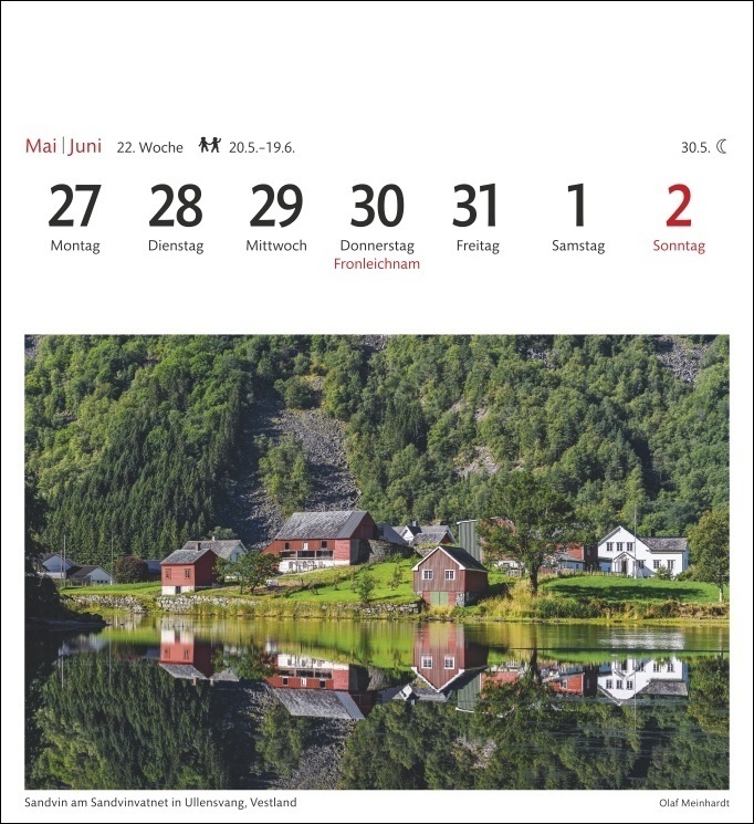 Bild: 9783840030574 | Norwegen Sehnsuchtskalender 2024. Urlaubsträume in einem...