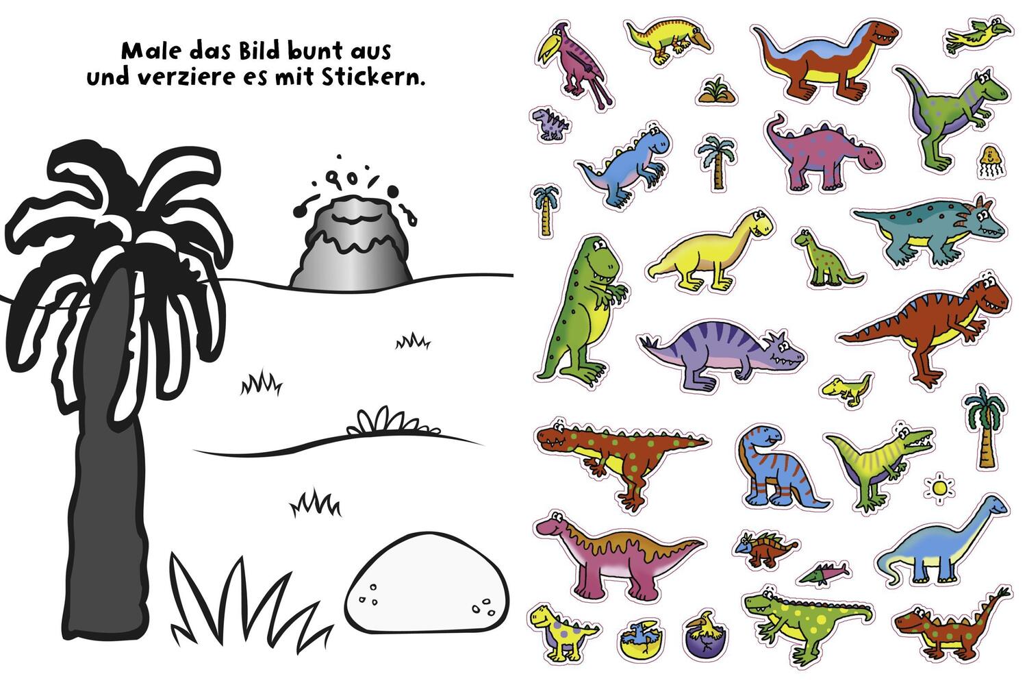 Bild: 9783849946326 | 555 Sticker Dinosaurier | Taschenbuch | 32 S. | Deutsch | 2024