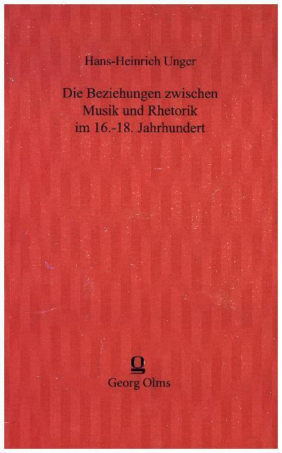 Cover: 9783487311593 | Die Beziehungen zwischen Musik und Rhetorik im 16.-18. Jahrhundert