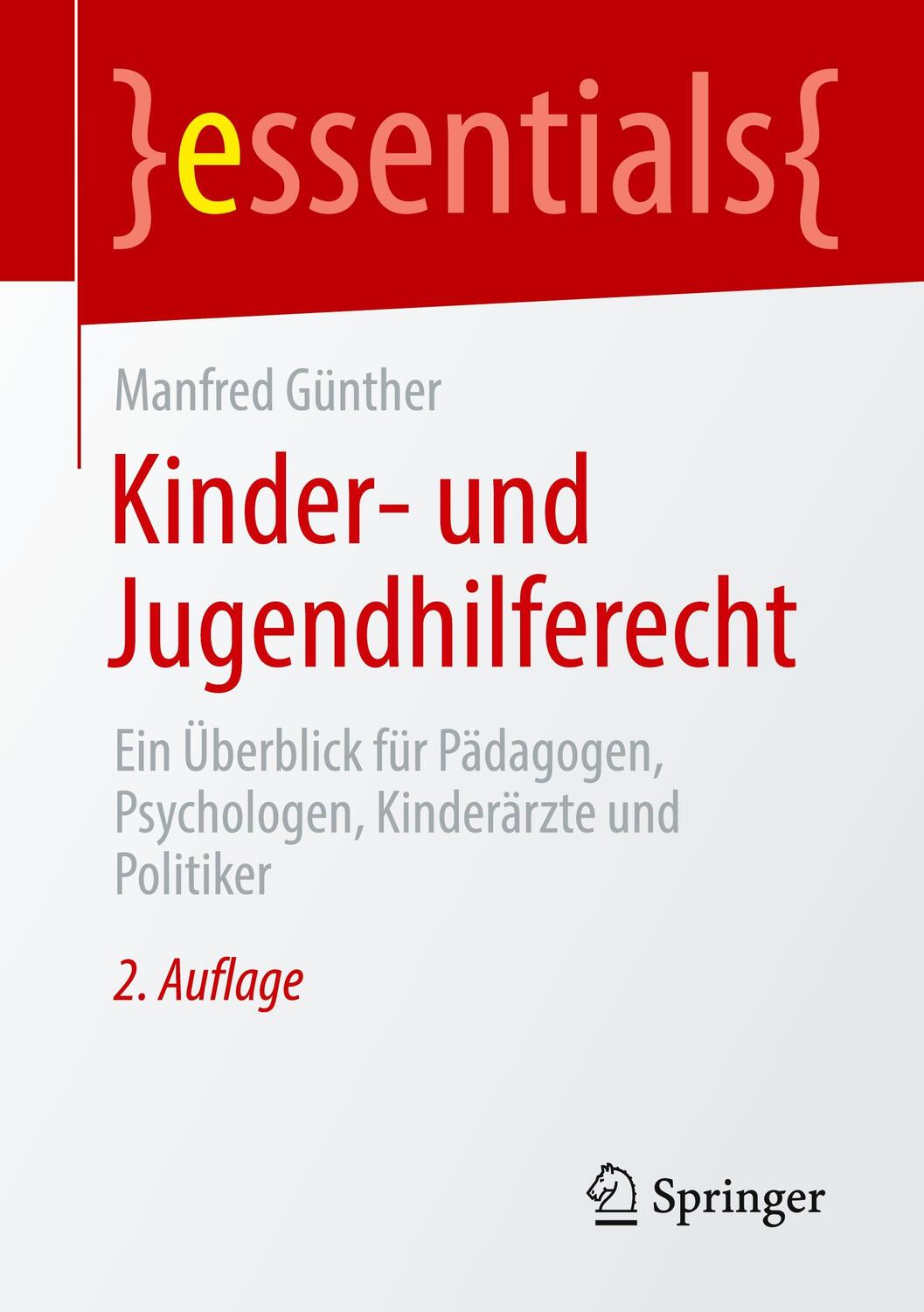 Cover: 9783658352233 | Kinder- und Jugendhilferecht | Manfred Günther | Taschenbuch | Deutsch