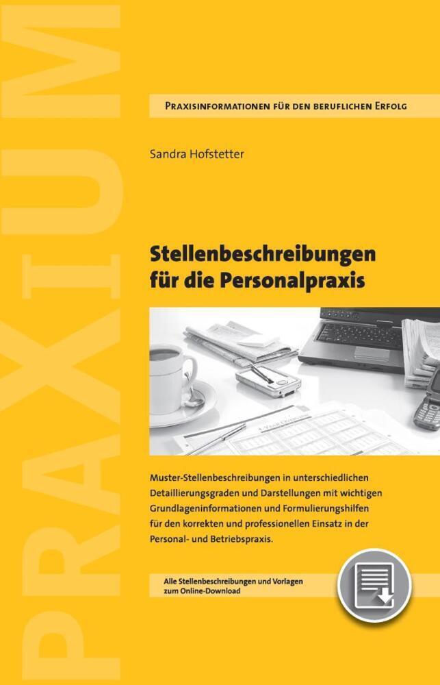Cover: 9783952324660 | Stellenbeschreibungen für die Personalpraxis, m. CD-ROM | Hofstetter
