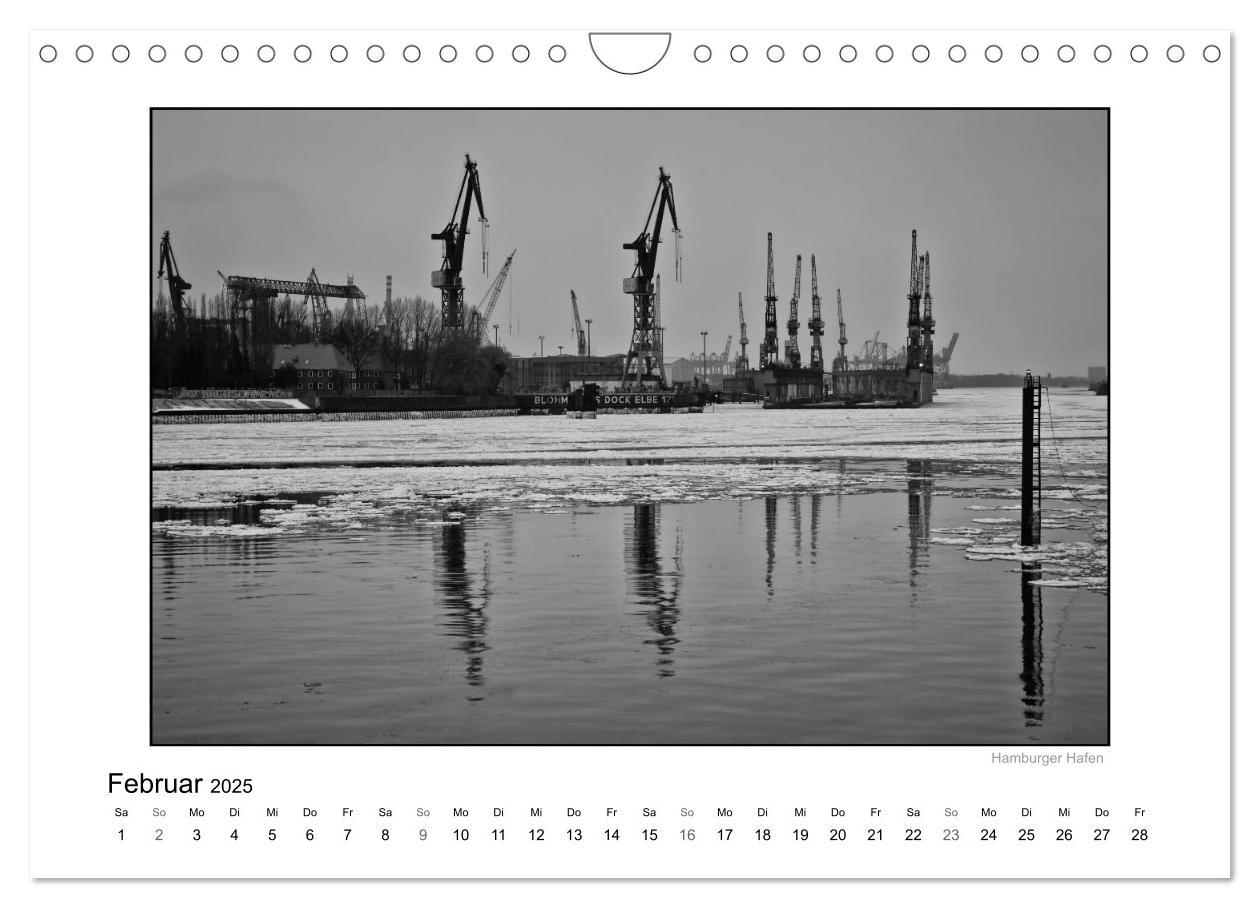 Bild: 9783435837991 | Hamburg in schwarz-weiß (Wandkalender 2025 DIN A4 quer), CALVENDO...