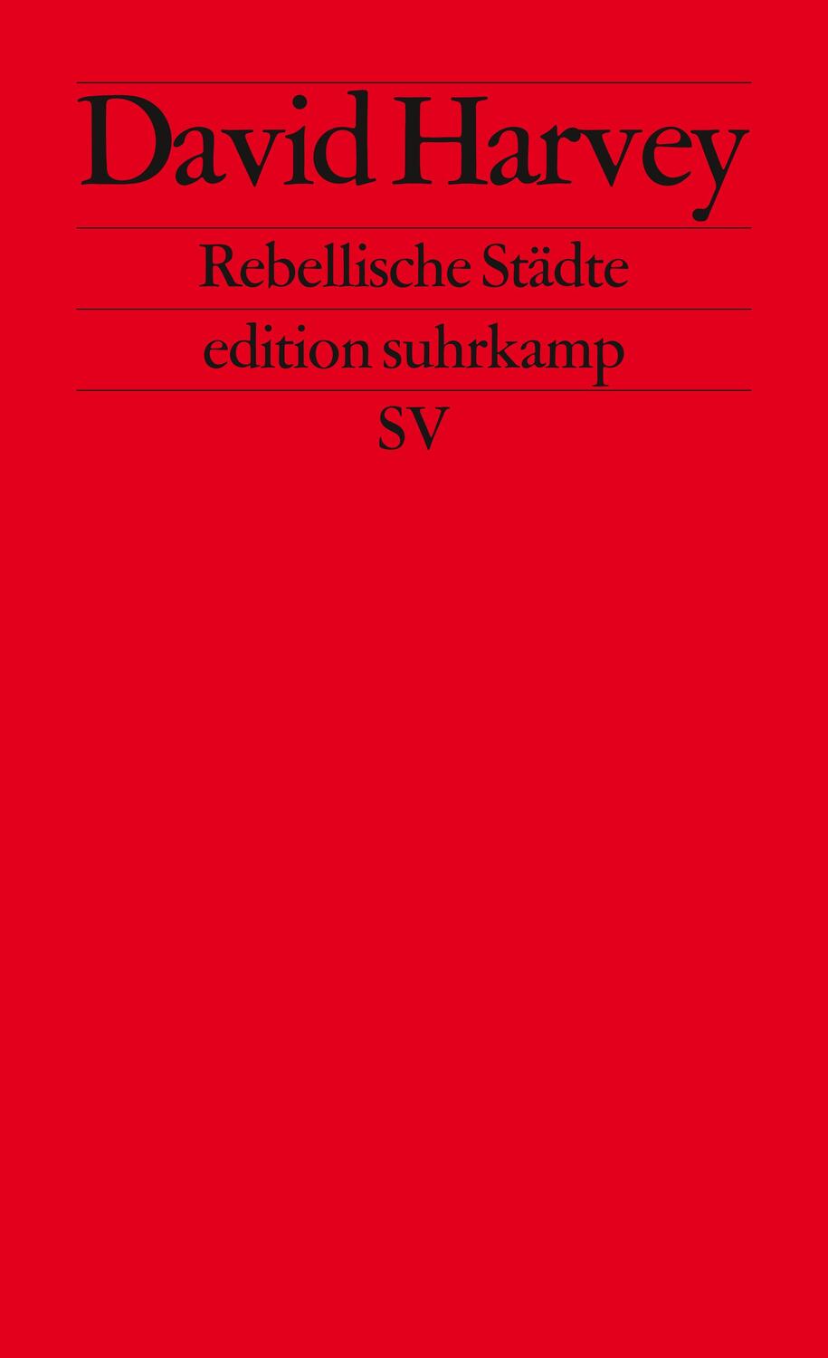 Cover: 9783518126578 | Rebellische Städte | David Harvey | Taschenbuch | edition suhrkamp