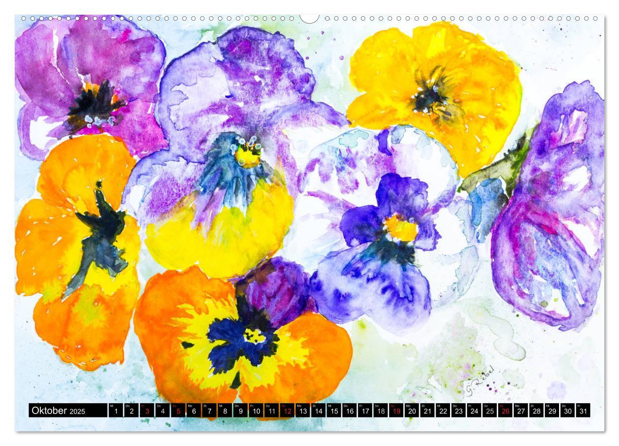 Bild: 9783435497980 | Blumenjahr - Bunte Blüten in Aquarell (Wandkalender 2025 DIN A2...