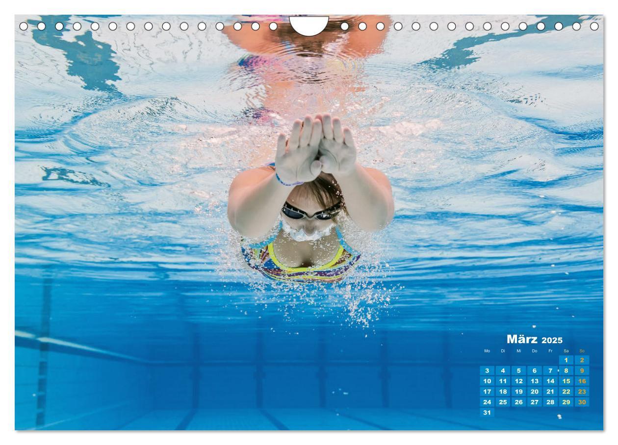 Bild: 9783383855160 | Schwimmen: Sport auf blauen Bahnen (Wandkalender 2025 DIN A4 quer),...