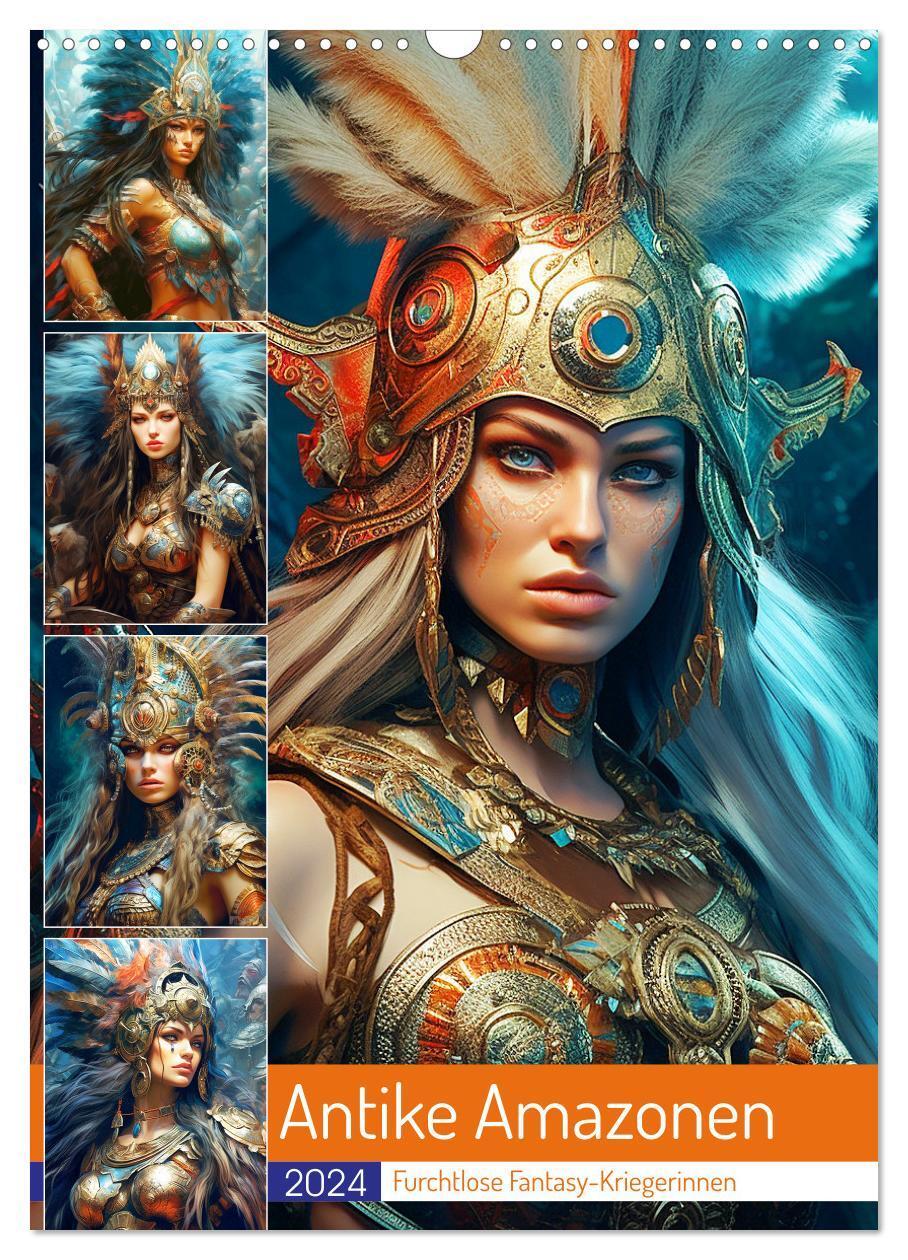 Cover: 9783383655982 | Antike Amazonen. Furchtlose Fantasy-Kriegerinnen (Wandkalender 2024...