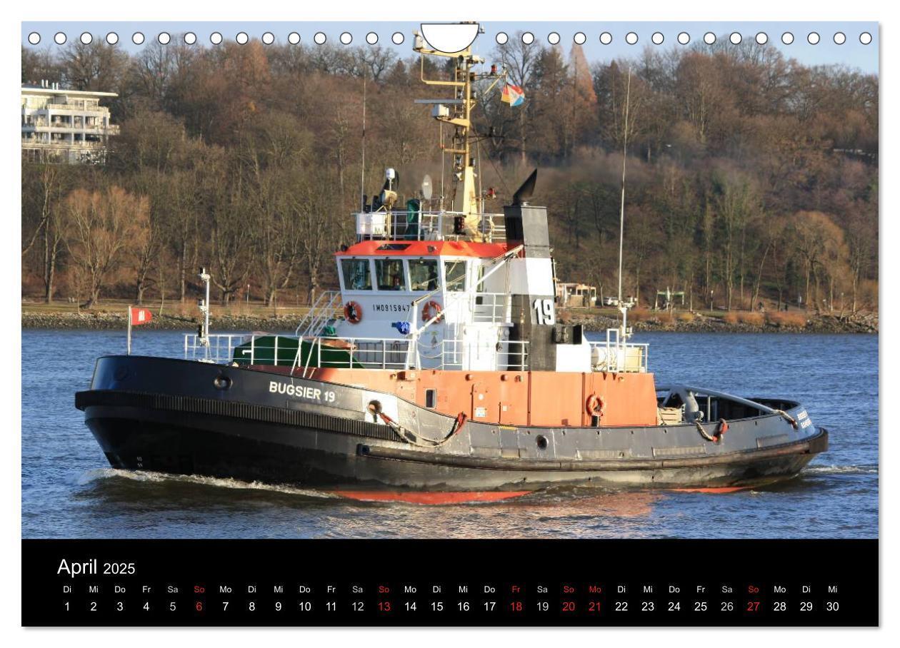 Bild: 9783435693740 | Schiffe auf der Elbe (Wandkalender 2025 DIN A4 quer), CALVENDO...