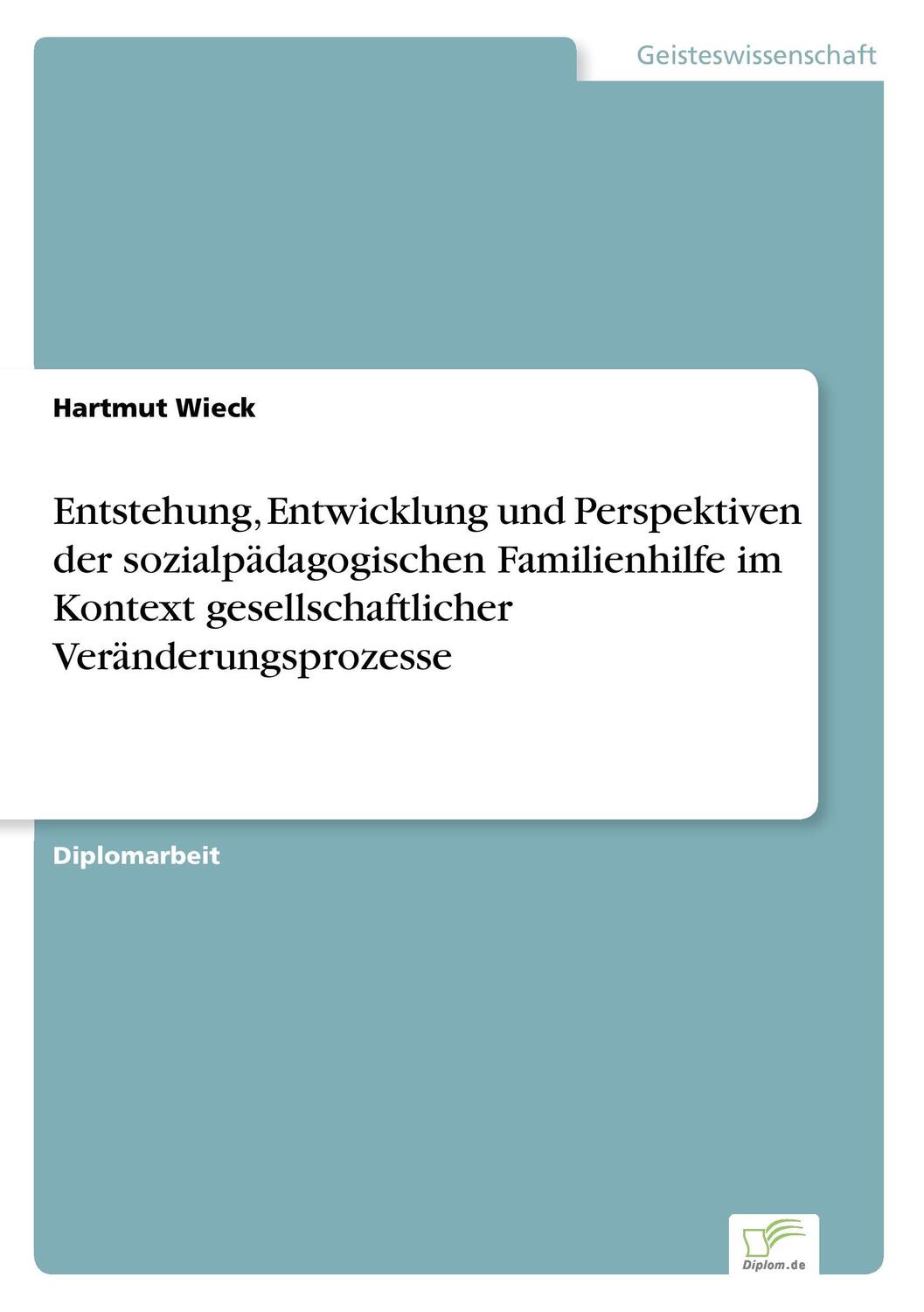 Cover: 9783838695082 | Entstehung, Entwicklung und Perspektiven der sozialpädagogischen...
