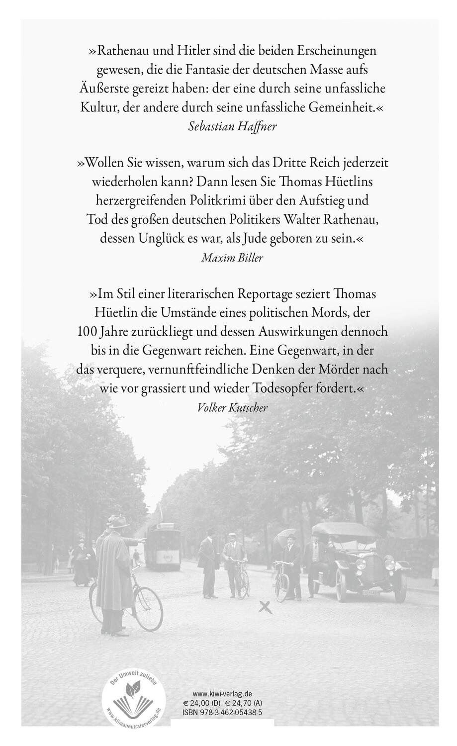 Rückseite: 9783462054385 | Berlin, 24. Juni 1922 | Thomas Hüetlin | Buch | 304 S. | Deutsch