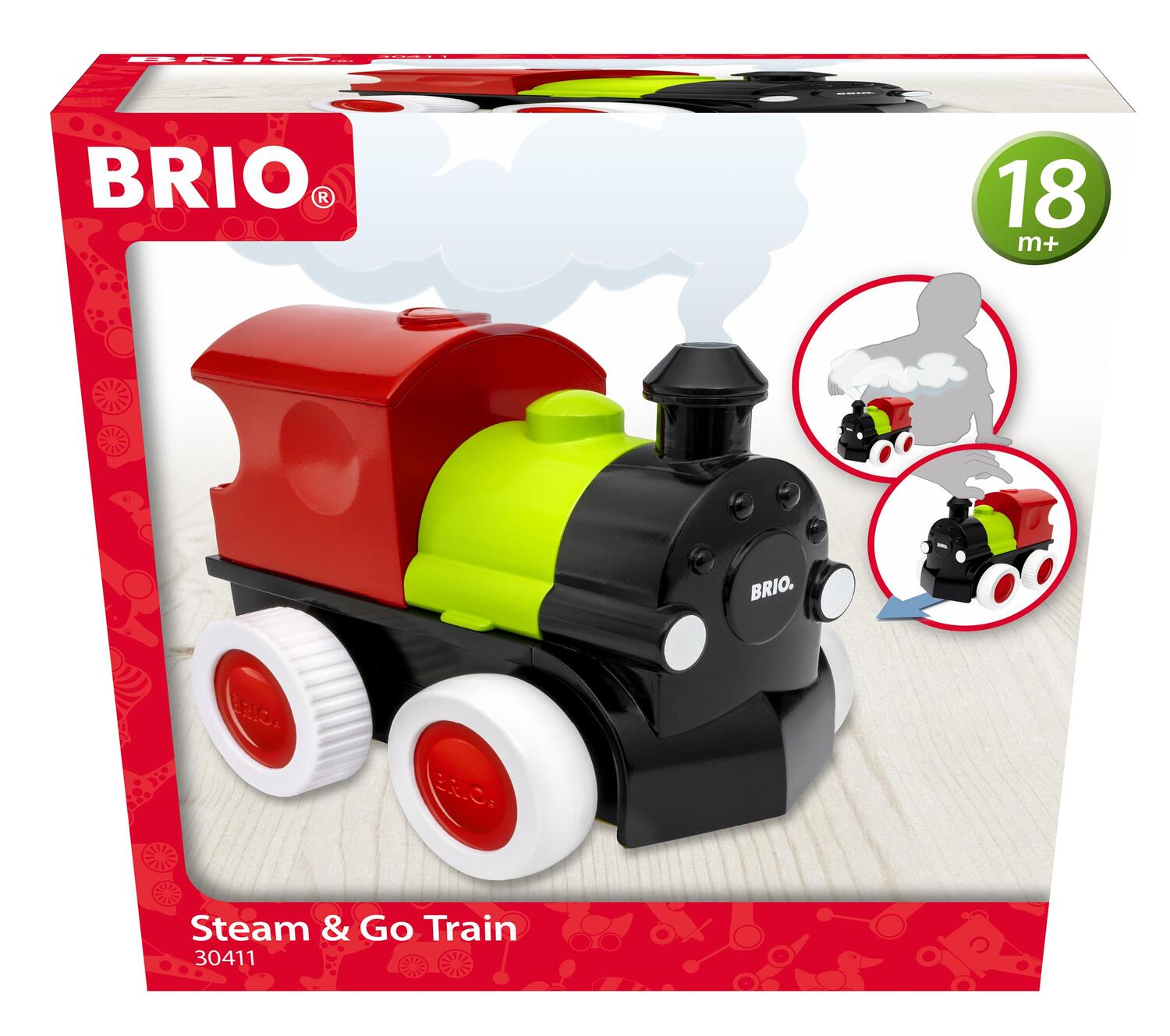 Cover: 7312350304114 | BRIO - 30411 Push &amp; Go Zug mit Dampf Spielzeug für Kleinkinder ab...