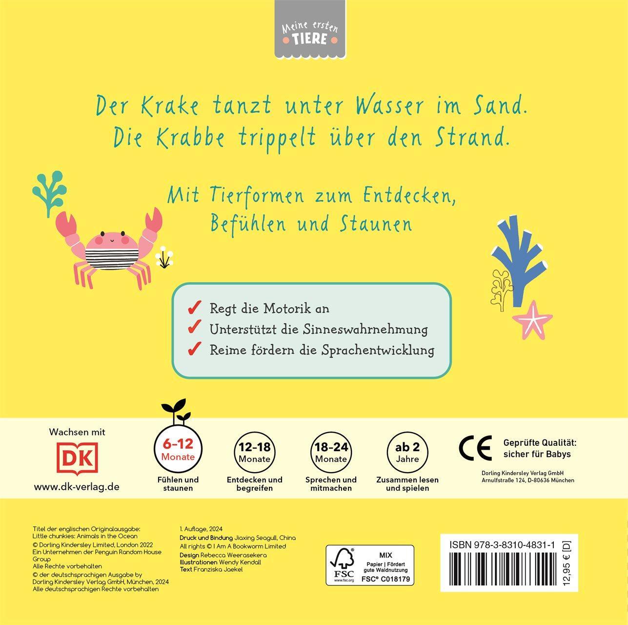 Rückseite: 9783831048311 | Meine ersten Tiere. Tiere im Meer | Franziska Jaekel | Buch | 12 S.