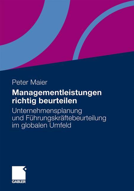 Cover: 9783834915535 | Managementleistungen richtig beurteilen | Peter Maier | Taschenbuch