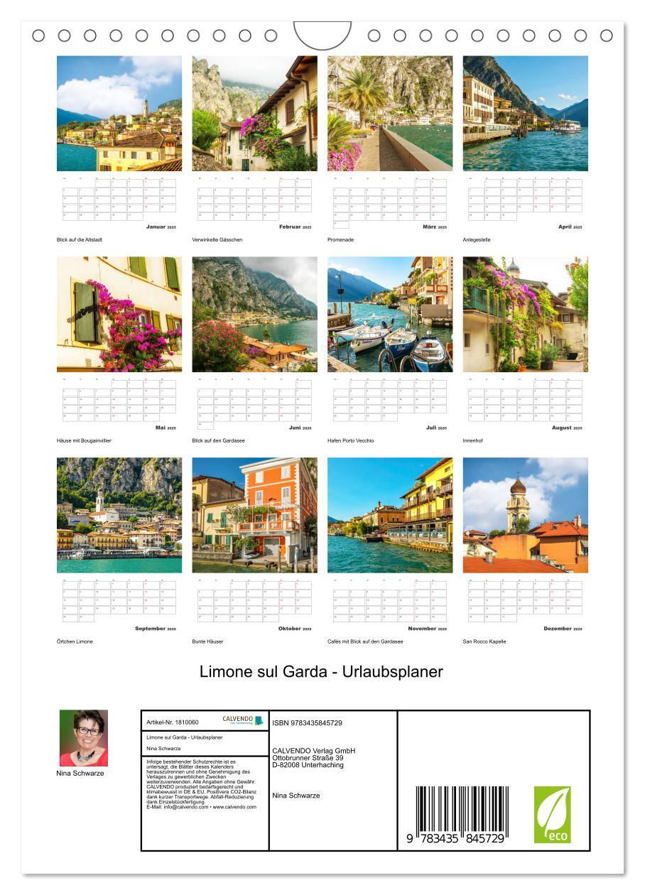 Bild: 9783435845729 | Limone sul Garda - Urlaubsplaner (Wandkalender 2025 DIN A4 hoch),...