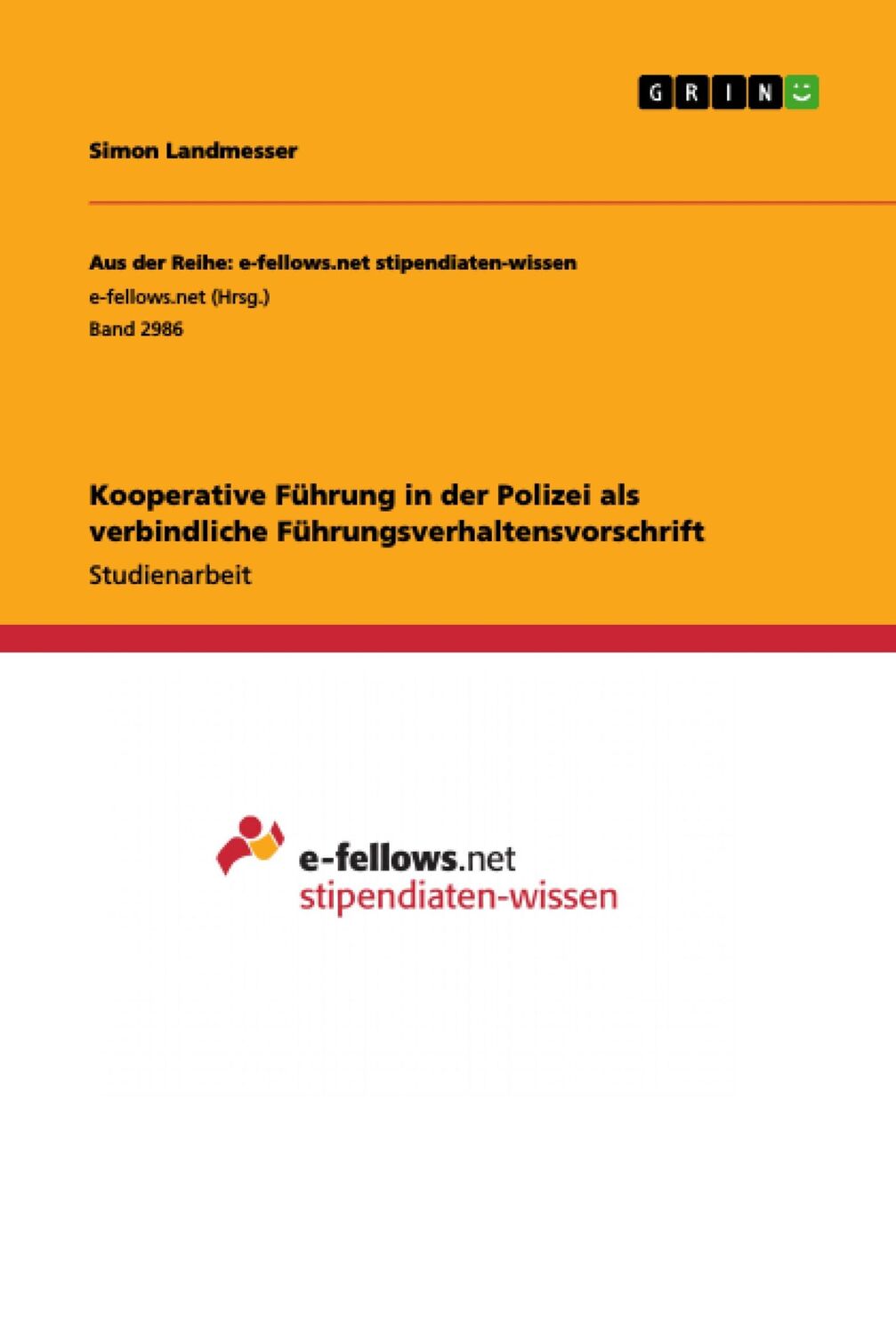 Cover: 9783668884748 | Kooperative Führung in der Polizei als verbindliche...