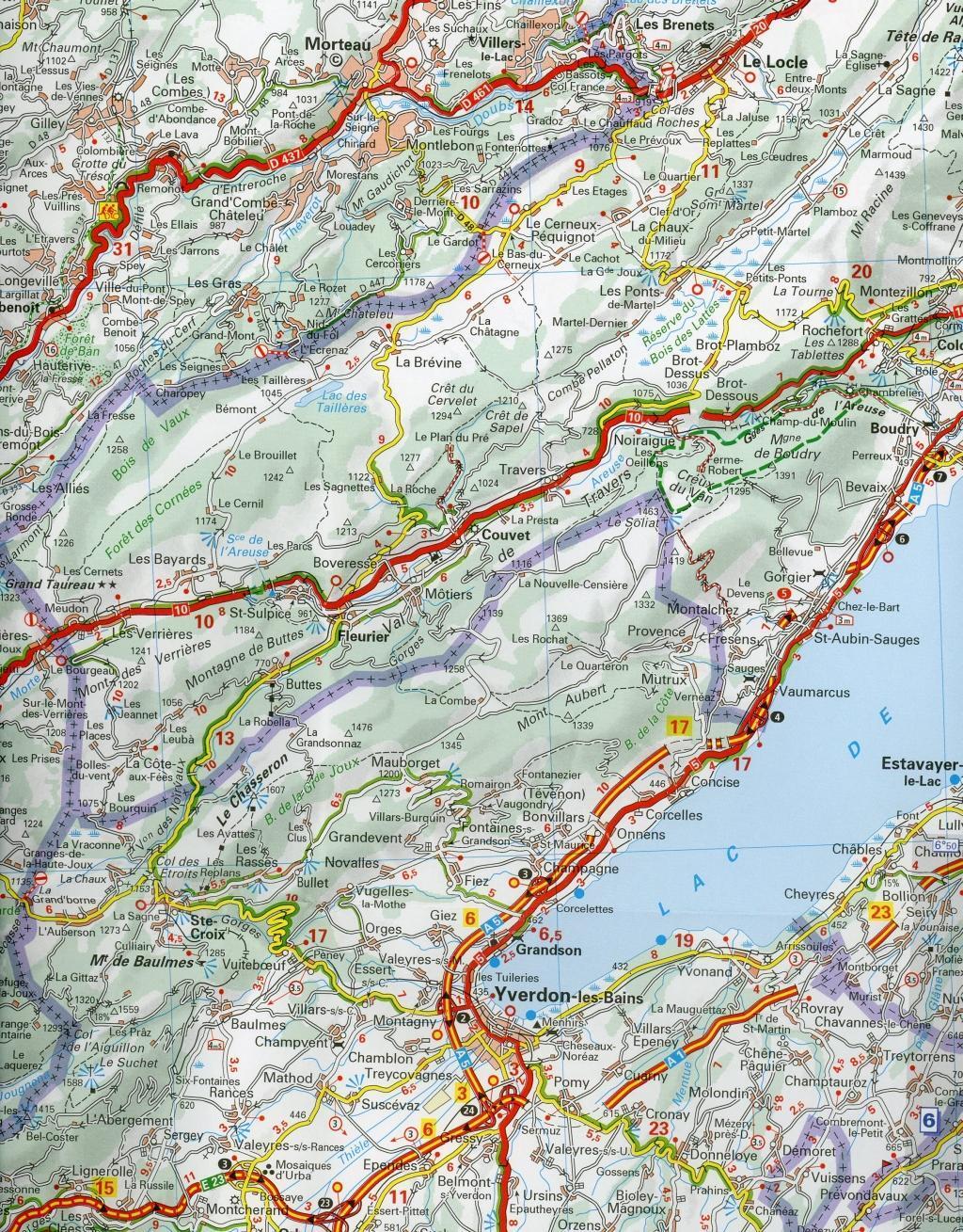 Bild: 9782067210301 | Michelin Französisches Jura | Straßen- und Tourismuskarte 1:150.000