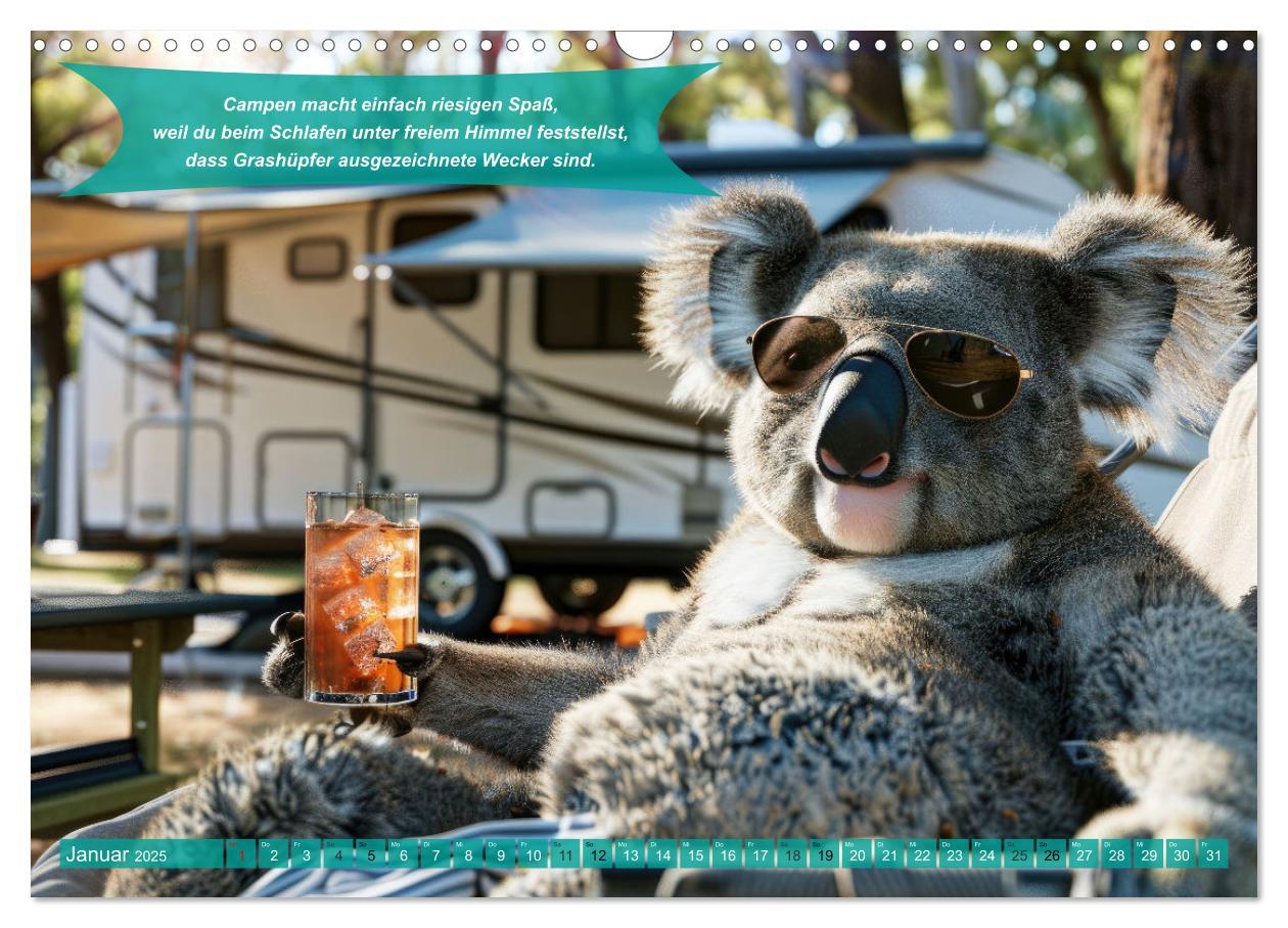 Bild: 9783457181775 | Der tierisch lustige Camping-Kalender (Wandkalender 2025 DIN A3...