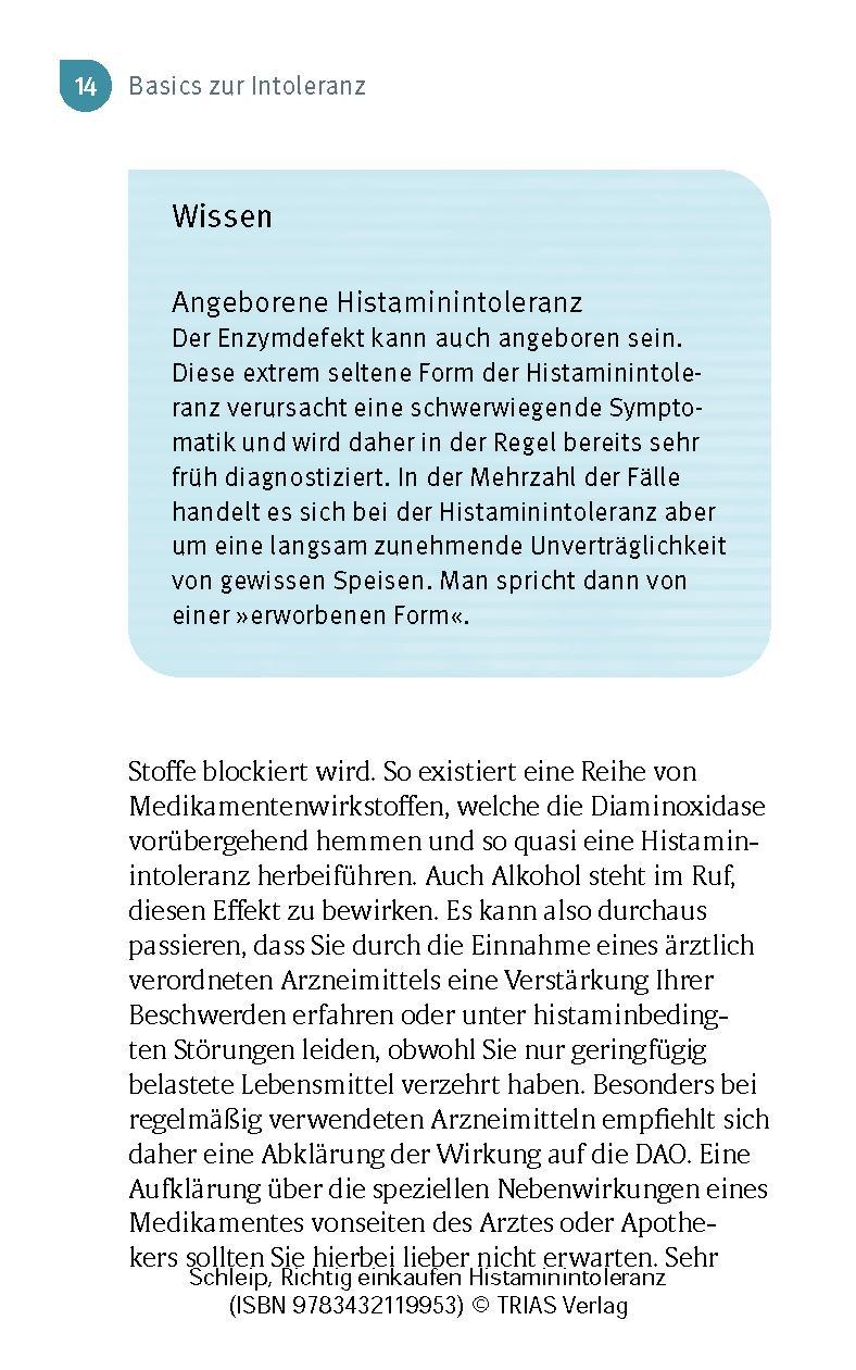 Bild: 9783432119953 | Richtig einkaufen Histamin-Intoleranz | Thilo Schleip | Taschenbuch