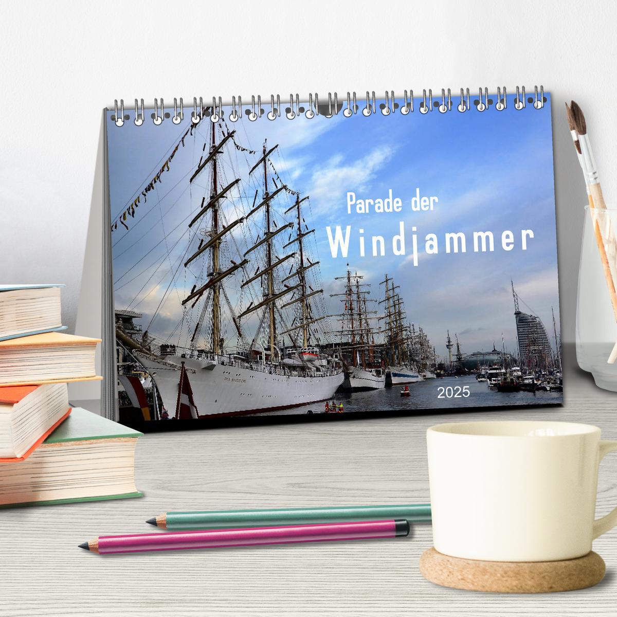 Bild: 9783435438310 | Parade der Windjammer - 2025 (Tischkalender 2025 DIN A5 quer),...