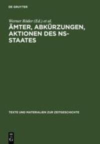 Cover: 9783598112713 | Ämter, Abkürzungen, Aktionen des NS-Staates | Rolf Thommes (u. a.)