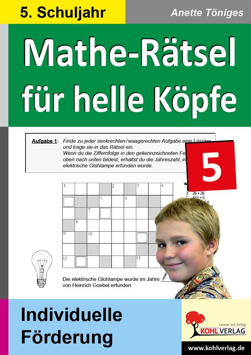 Cover: 9783866323735 | Mathe-Rätsel lösen / 5. Schuljahr | Anette Töniges | Broschüre | 2012