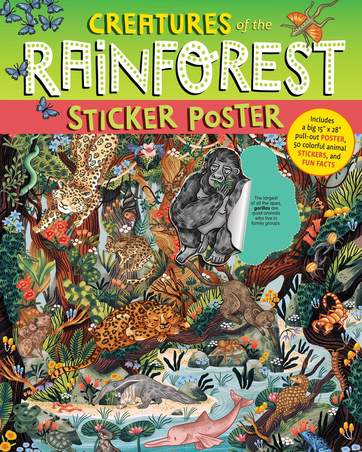 Cover: 9781635866216 | Creatures of the Rainforest Sticker Poster | Simmance (u. a.) | Buch