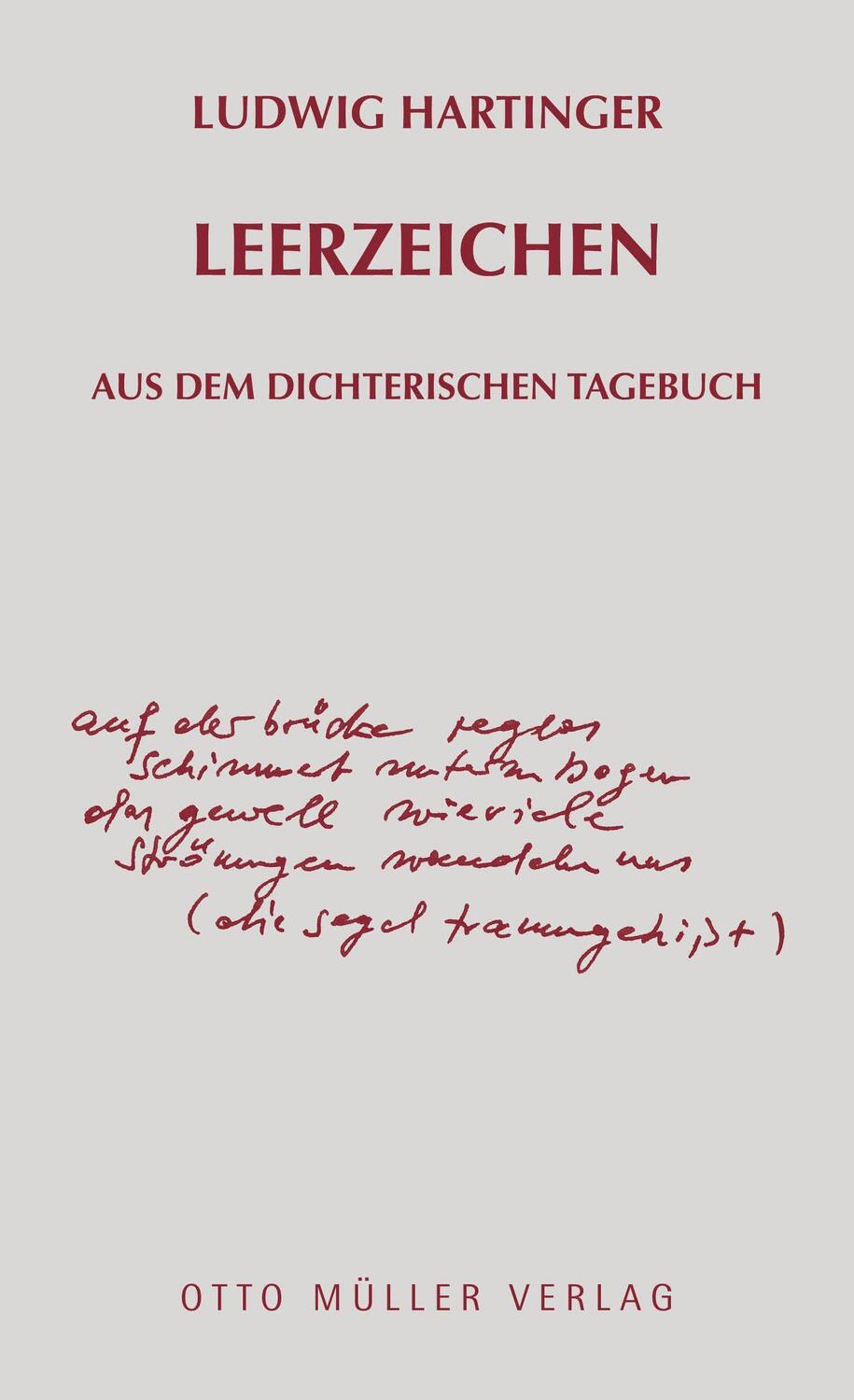 Cover: 9783701312993 | Leerzeichen | Aus dem dichterischen Tagebuch 2018-2022 | Hartinger