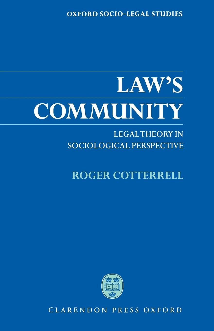 Cover: 9780198264903 | Law's Community | Legal Theory in Sociological Perspective | Cotterell