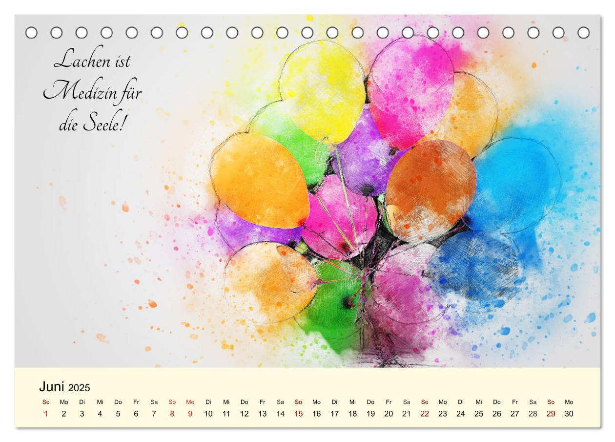 Bild: 9783435182589 | Aquarelle und Lebensweisheiten (Tischkalender 2025 DIN A5 quer),...