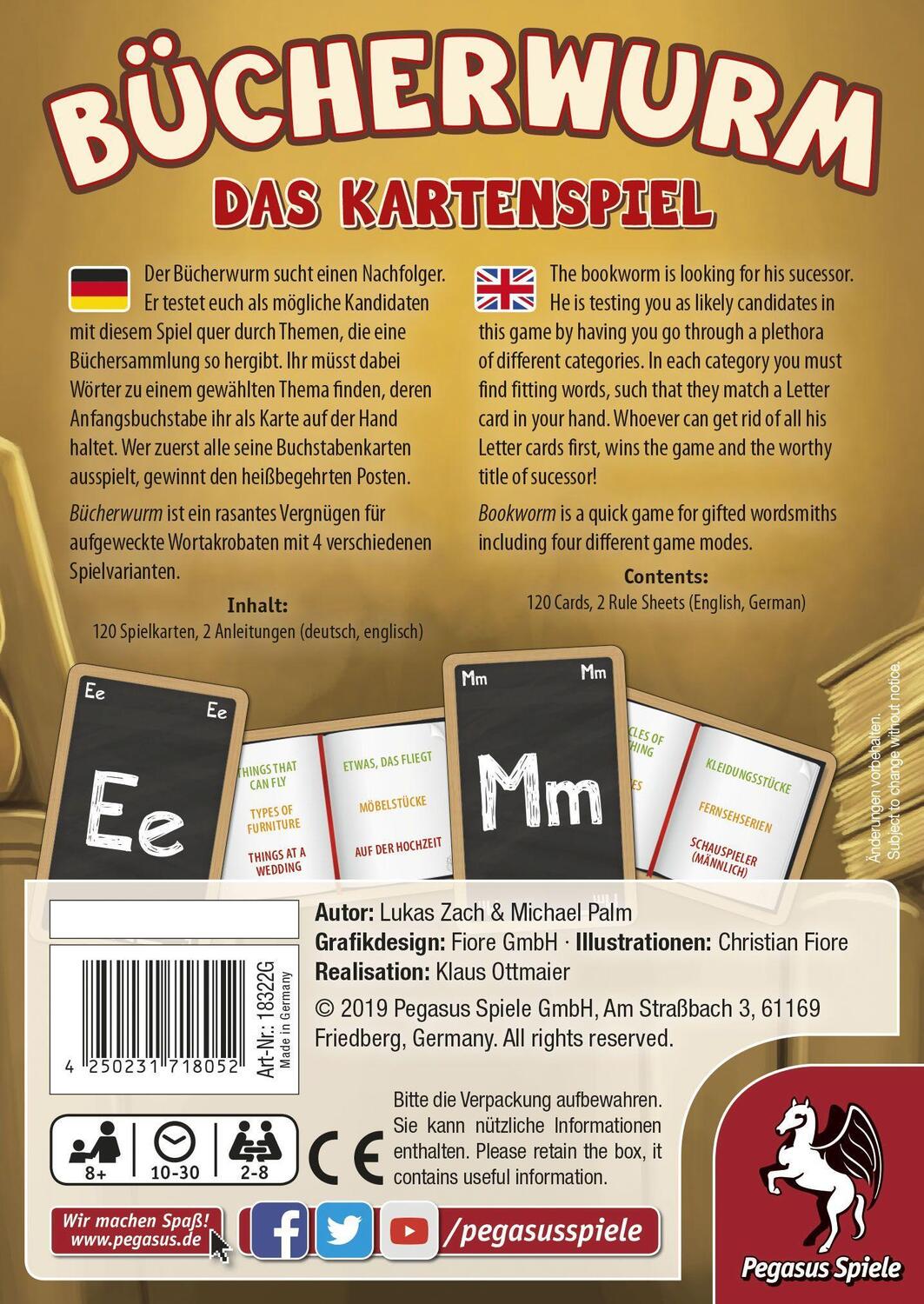 Bild: 4250231718052 | Bücherwurm - Das Kartenspiel | Spiel | Deutsch | 2019