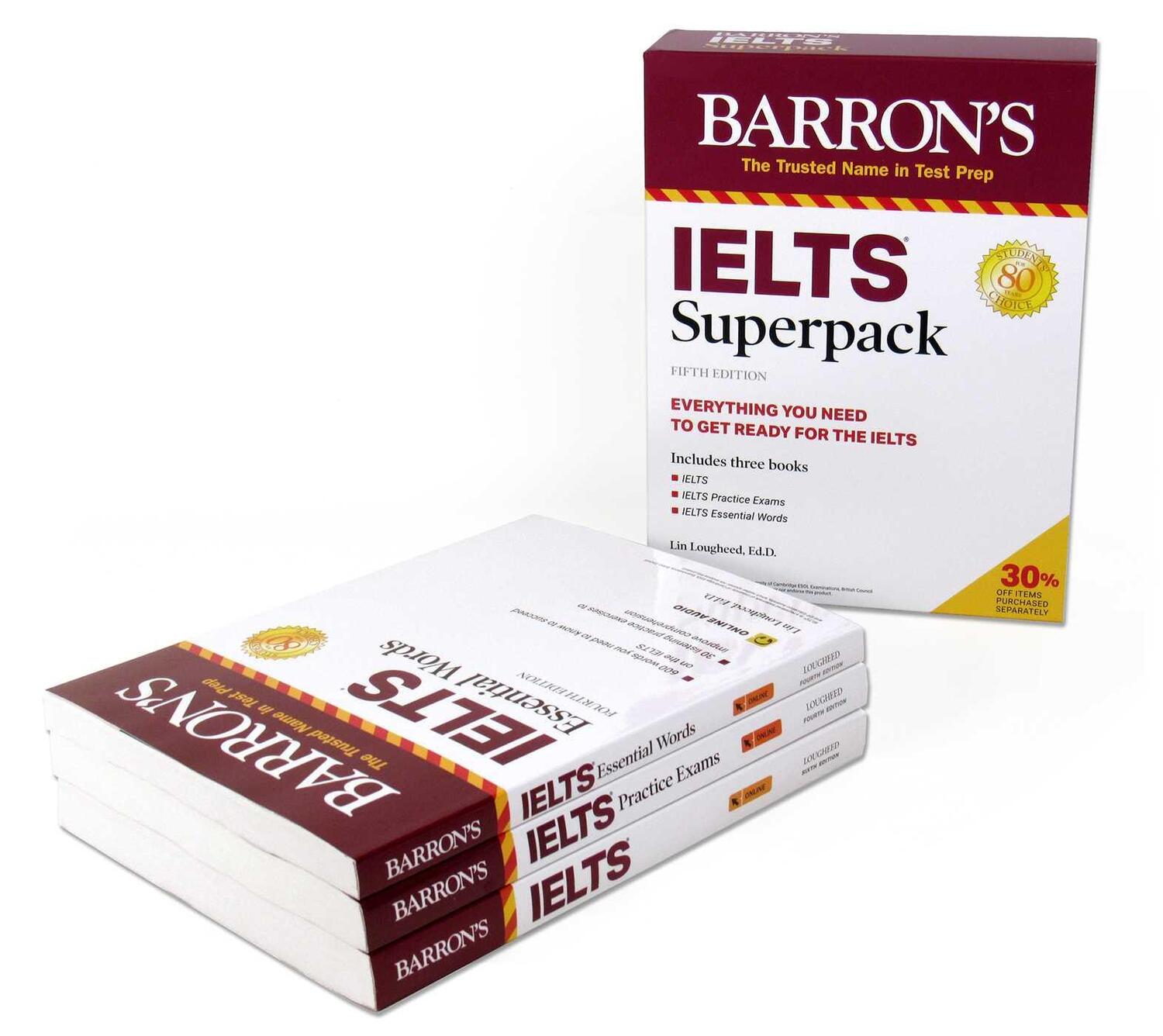 Cover: 9781506268705 | IELTS Superpack | Lin Lougheed | Taschenbuch | Barron's Test Prep