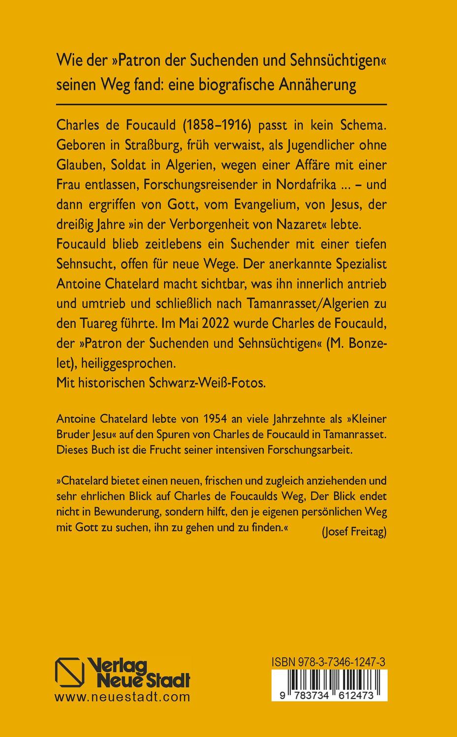 Rückseite: 9783734612473 | Charles de Foucauld | Der Weg eines Suchenden | Antoine Chatelard