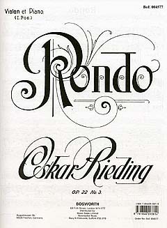Cover: 9780846093817 | Rondo G Op.22/3 | Oscar Rieding | Buch | 2003 | Bosworth