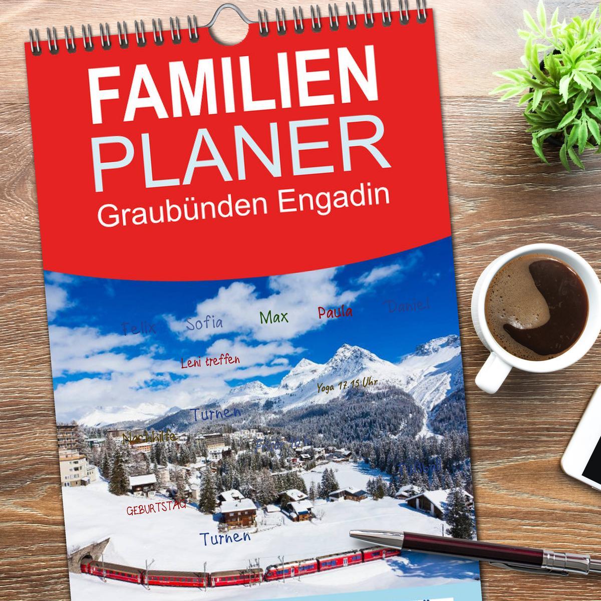 Bild: 9783457113813 | Familienplaner 2025 - Graubünden Engadin mit 5 Spalten...