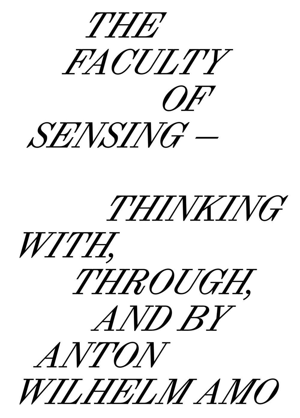 Cover: 9788867494385 | The Faculty of Sensing: Thinking With, Through, and by Anton...