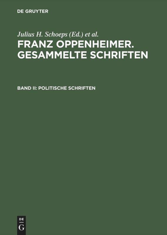 Cover: 9783050028767 | Politische Schriften | Elke-Vera Kotowski | Buch | IX | Deutsch | 1996