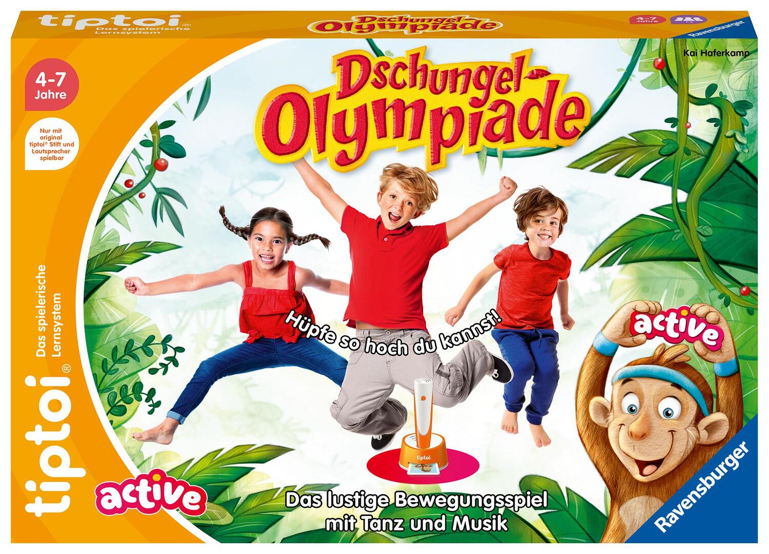 Cover: 4005556001293 | Ravensburger tiptoi® ACTIVE Spiel 00129, Dschungel-Olympiade,...