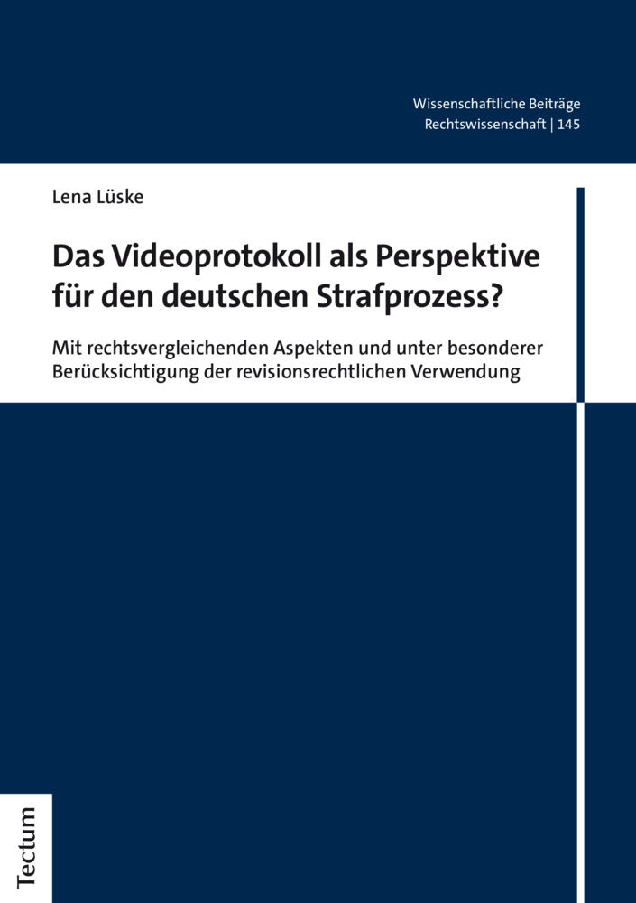 Cover: 9783828845466 | Das Videoprotokoll als Perspektive für den deutschen Strafprozess?