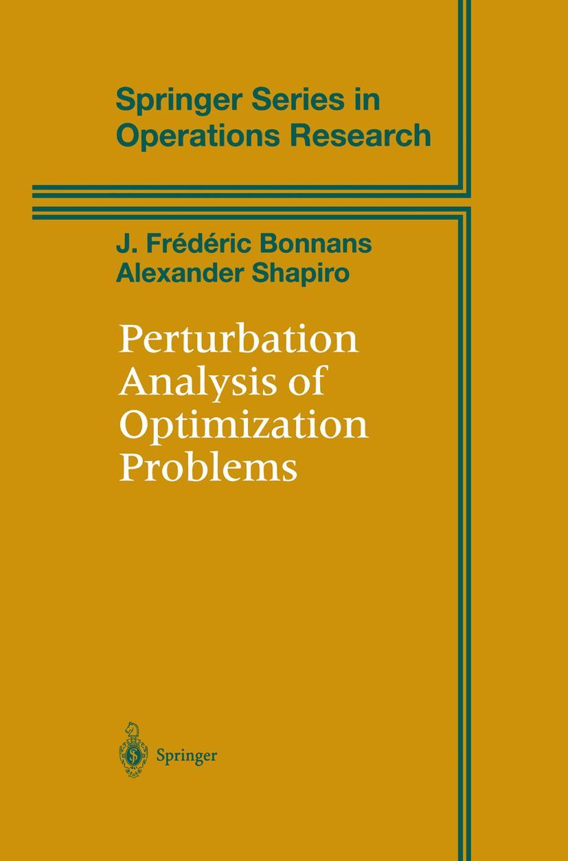 Cover: 9781461271291 | Perturbation Analysis of Optimization Problems | Shapiro (u. a.)